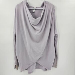 Athleta purana wrap small purple lavender long sleeve shirt hoodie sweatshirt